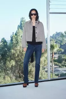 Двухсторонняя куртка из шерстяной смеси ZARA, экрю/мрамор