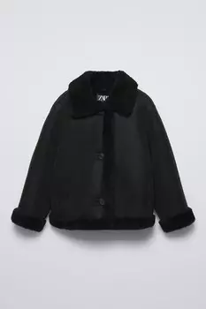 Двухсторонняя куртка ZARA, черный