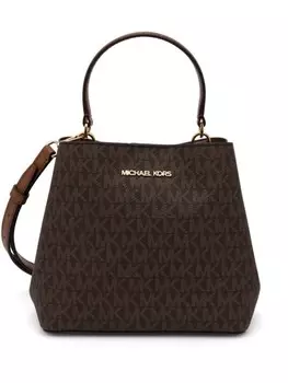 Двухсторонняя сумочка с монограммой Michael Michael Kors, коричневый