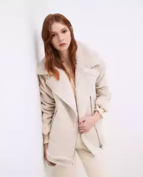 Двухсторонняя женская куртка оверсайз Tintoretto, цвет 120 Crudo