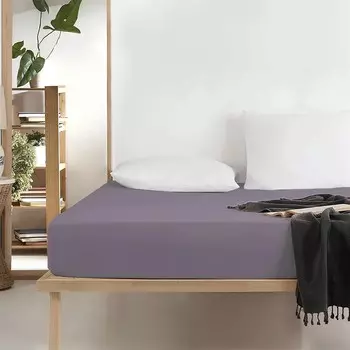 Двуспальная простыня Evidea Soft King Size - Антрацит - 260x280 см