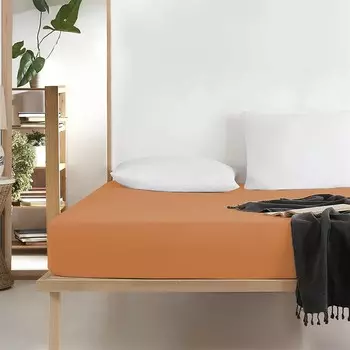 Двуспальная простыня Evidea Soft King Size - Оранжевый - 280x260 см