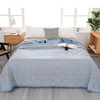 Двуспальное одеяло Aminojy, сине-белый