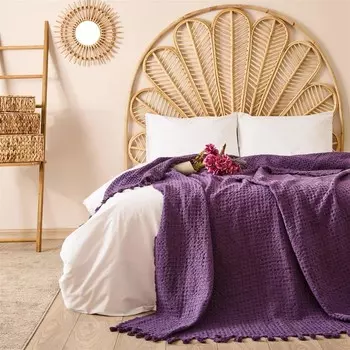 Двуспальное покрывало Evideoa Soft Venna - Фиолетовый - 200x230 см Evidea