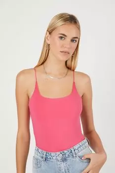 Двустороннее боди на бретельках Forever 21, розовый