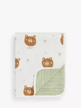 Двустороннее муслиновое одеяло John Lewis Bear Hug, 120 x 120 см