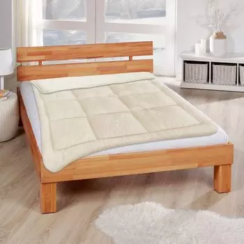 Двустороннее одеяло 135х200см с овечьим ворсом - сторона из флиса шерпа и микрофибры - теплое одеяло (наполнитель 1400 г) - двусторонний дизайн Bestlivings