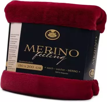 Двустороннее одеяло Gzze Merino 150 x 200 см карминно-красный