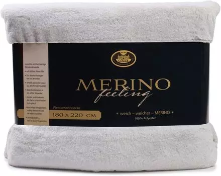 Двустороннее одеяло Gzze Merino 180 x 220 см серебро