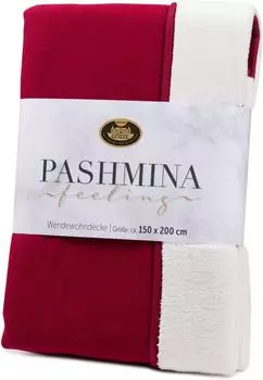 Двустороннее одеяло Gzze pashmina Feeling Plain 150 x 200 см карминно-красный