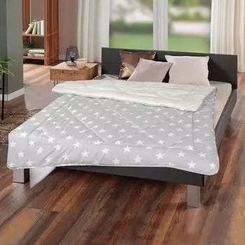 Двустороннее одеяло (серебро) 135х200см - сторона из флиса шерпа и микрофибры - теплое одеяло (наполнитель 1400г) - двусторонний дизайн - пушистый приятный плед Bestlivings