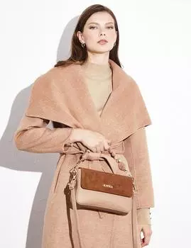 Двустороннее пальто из шерсти премиум-класса светло-бежевого цвета Kayra