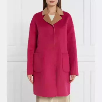 Двустороннее пальто с добавлением шерсти Liu Jo, розовый