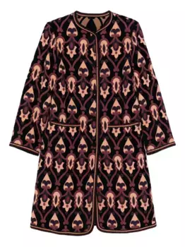 Двустороннее пальто с узором пейсли ETRO, синий