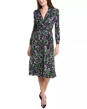 Двустороннее платье-халат Diane von Furstenberg Phoenix, черный