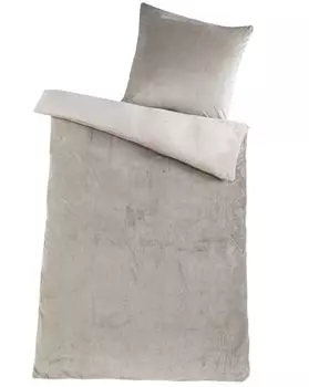 Двустороннее плюшевое постельное белье Dreamhome Winter 135x200 Nicky Teddy Cashmere Touch Пододеяльник + наволочка 80x80, Цвет: Винно-красный-старый розовый