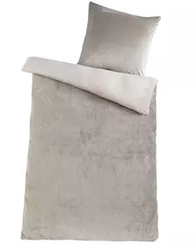 Двустороннее плюшевое постельное белье Dreamhome Winter 135x200 Nicky Teddy Cashmere Touch Пододеяльник + наволочка 80x80, Цвет: Коричневый