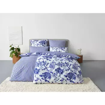 Двустороннее постельное белье andas «NORDBY», хлопковое постельное белье, скандинавский дизайн, размер от 135х200 см, цвет blau