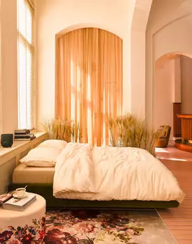 Двустороннее Постельное белье белен сатин Essenza, кремовый