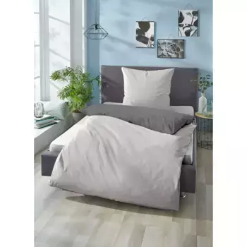 Двустороннее постельное белье Biberna «Alma», (3 шт.), высококачественное постельное белье качества Linon из 100% хлопка, постельное белье и наволочки на молнии, безопасное для кожи, STANDARD 100 от OEKO-TEX и сертификат Made in Green, цвет stur...