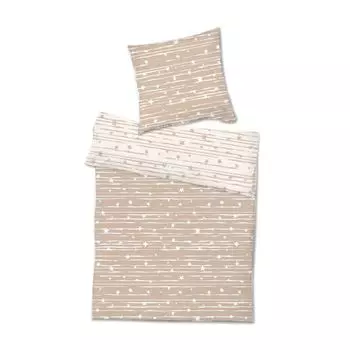 Двустороннее постельное белье Cashmere Touch 2тг падающая звезда бежевое Mojawo
