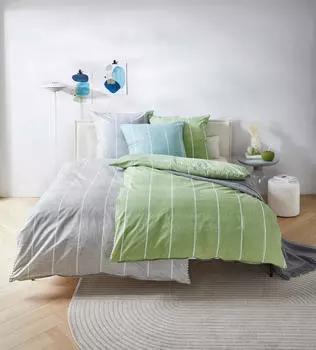 Двустороннее Постельное белье crest renforc Novel, синий