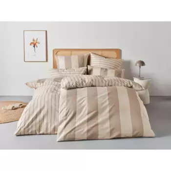 Двустороннее постельное белье для домашнего дела «Сари размером 135х200, 155х220 или 200х200 см», различного качества, морское постельное белье с двусторонним видом Home Affaire, бежевый