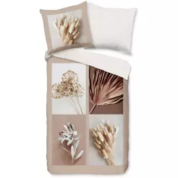 Двустороннее постельное белье «доброе утро» «Ками», 100% хлопок, Renforce, 135х200, молния, двусторонний вид, песочный Good Morning