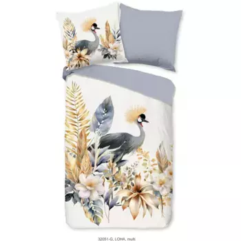 Двустороннее постельное белье «доброе утро» «Loha», 100% хлопок, 135х200, молния, двусторонний вид, синий, натуральный Good Morning, цвет Blau