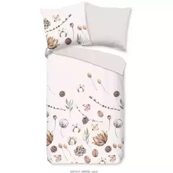 Двустороннее постельное белье «Доброе утро» «Mirre», однотонное, 135х200, теплое, мягкое, двустороннее, на молнии, простое, песочное Good Morning, цвет Sand