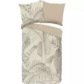 Двустороннее постельное белье «Доброе утро»Sym», хлопок, 135x200, 2 предмета, молния, двусторонний вид, простое, песочный Good Morning