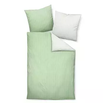 Двустороннее постельное белье Dream Sleep Mako мягкое из сирсакера Tango 29020-26 салатовый 200х220 см + 80х80 см Traumschlaf