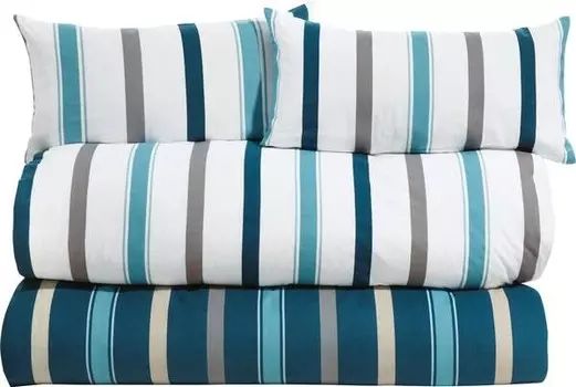 Двустороннее постельное белье Erwin Mller Sparpaket 4 шт. 160780, 155x1x220 см цвет petrol-wei