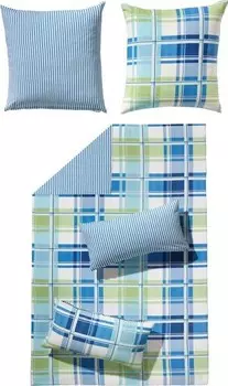 Двустороннее постельное белье Erwin Mller 163332 2-teilig, 135x1x220 см цвет blau-grn