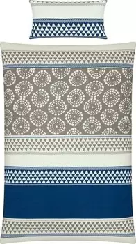 Двустороннее постельное белье Erwin Mller 208608 2-teilig, 135x1x220 см цвет dunkelblau-grau