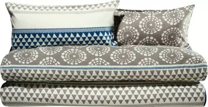 Двустороннее постельное белье Erwin Mller Sparpaket 4 шт. 208610, 135x1x200 см цвет dunkelblau-grau