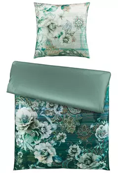 Двустороннее постельное белье Esposa, 155x220 см, зеленый