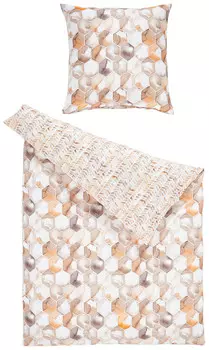 Двустороннее постельное белье Estella, 135x200 см, цвет Cognac