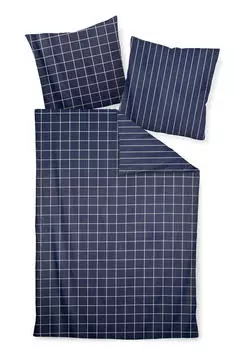 Двустороннее Постельное белье Giulietta Makosatin Janine, белый/темно-синий