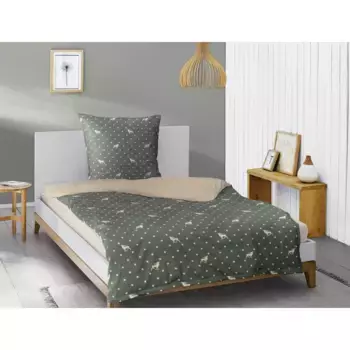 Двустороннее постельное белье Irisette «Панда 8395», приятное, мягкое зимнее постельное белье, зеленый