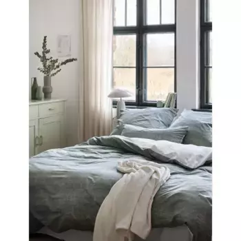 Двустороннее постельное белье Irisette «Wave-HK 8557», мягкое и дышащее, цвет salbei