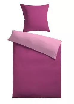 Двустороннее постельное белье из флиса из микрофибры, 80х80 + 135х200 см Kinzler, розовый