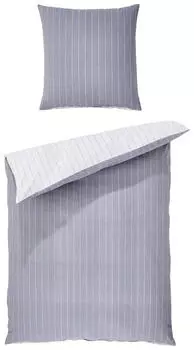 Двустороннее постельное белье Janine, 155x220 см, серебристый