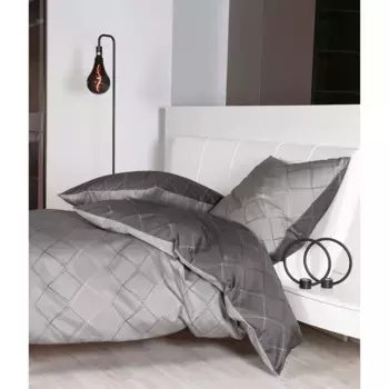 Двустороннее постельное белье Janine «J. Д. 87053", постельное белье из хлопка, постельное белье с ромбовидным узором, цвет anthrazit platin