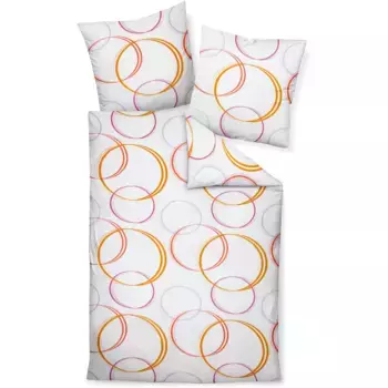 Двустороннее постельное белье Janine "TANGO20135 06 135Х200, 80х80", на молнии, цвет nebelgrn atlantik