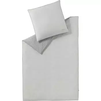 Двустороннее постельное белье «Эсприт» разбросано по размерам. 135х200, 155х220 или 200х200 см", постельное белье из хлопка, постельное белье на молнии Esprit, цвет hellgrau