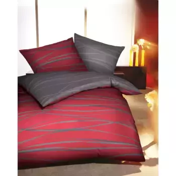 Двустороннее постельное белье Kaeppel «Движение», (2 шт.), из 100% хлопка, качество атласа Мако или льна, зимнее постельное белье, постельное белье и наволочка на молнии, комплект постельного белья СТАНДАРТ 100, сертифицированный OEKO-TEX, цвет...