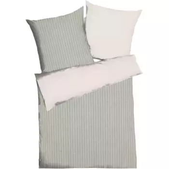 Двустороннее постельное белье Kaeppel «Постельное белье Eternity Combo, сатин с шелковистым блеском, дизайн в полоску», цвет khaki