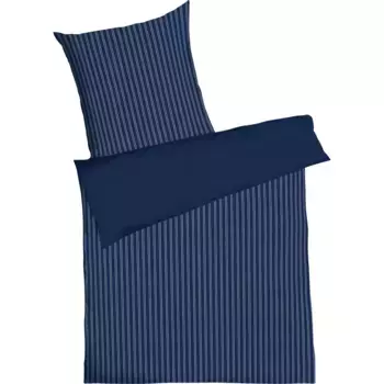 Двустороннее постельное белье Kaeppel «Постельное белье Eternity Combo, сатин с шелковистым блеском, дизайн в полоску», цвет marine