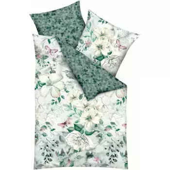 Двустороннее постельное белье Kaeppel «Зеленый сад» с цветочным узором